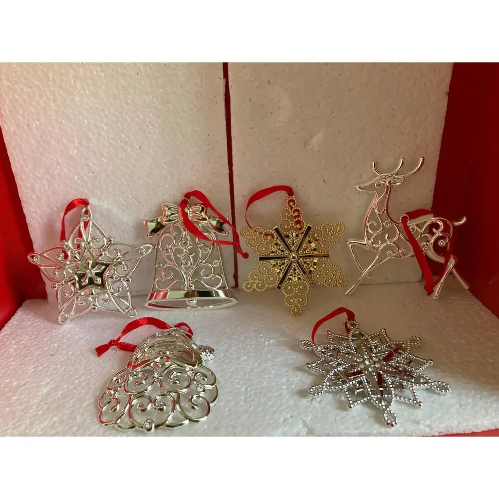 Lenox American by Design 6 Pc Christmas Ornament Collection w/ Original Boxes